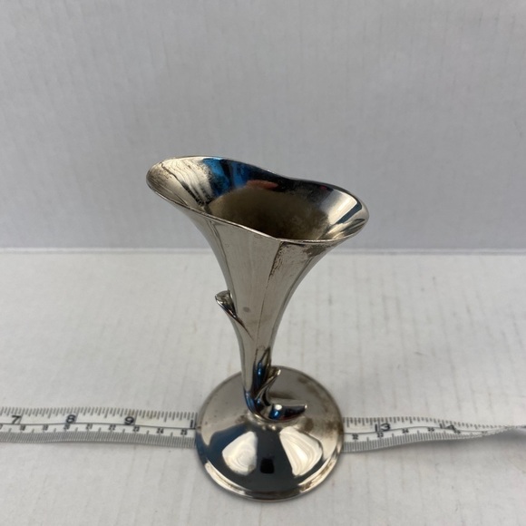 VASE Bud vase posy holder silver tone flower unique - Picture 7 of 13